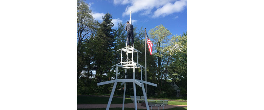 Powder coated church steeple project